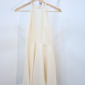 H&M Cream Sleeveless Scallop-Edge Skater Dress - Size 4 NEW WITH TAG!